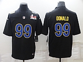 Nike Rams 99 Aaron Donald Black 2022 Super Bowl LVI Vapor Limited Jersey,baseball caps,new era cap wholesale,wholesale hats
